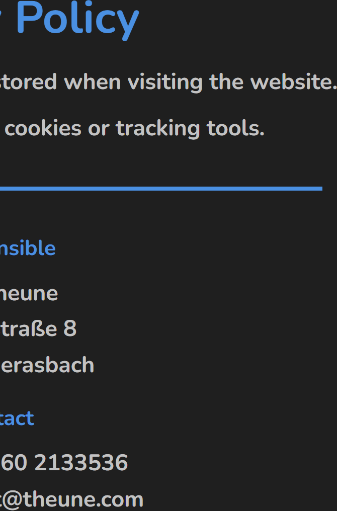 Right side of privacy policy